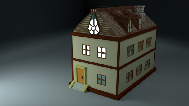 two floor house Modèle 3D .c4d .max .obj .3ds .fbx .stl .blend 