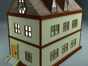 two floor house 3D Model