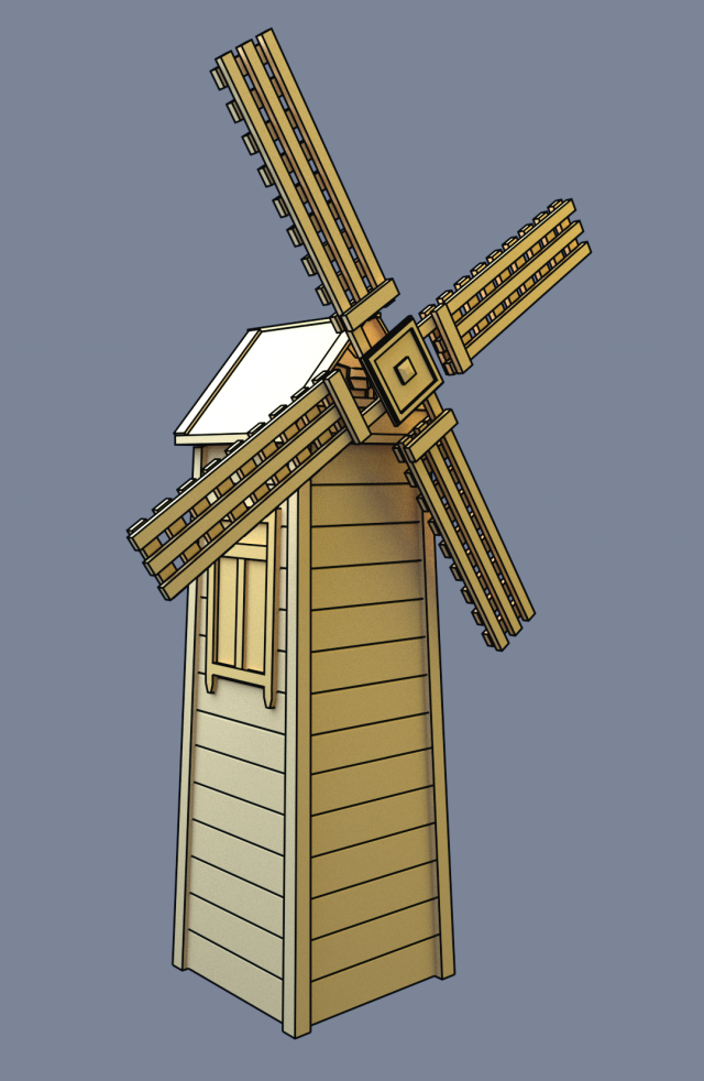 mill 3Dモデル .c4d .max .obj .3ds .fbx .stl .blend 