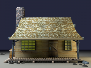 wood house Modelo 3D