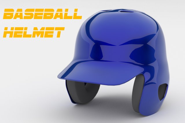 classic baseball helmet Model 3D .c4d .max .obj .3ds .fbx .stl .blend 