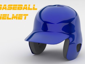 classic baseball helmet 3D Model
