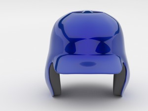classic baseball helmet Model 3D