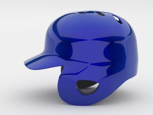 classic baseball helmet Model 3D