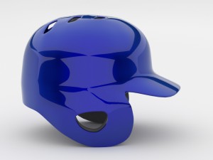 classic baseball helmet Model 3D