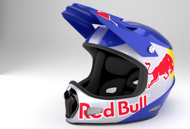 fullface helmet Modelo 3D .c4d .max .obj .3ds .fbx .stl .blend 