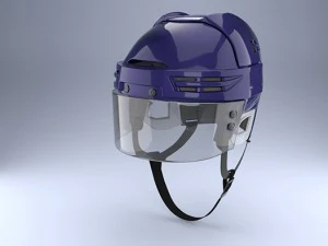 ice helmet with glass visor 3D Model