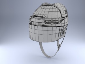 ice helmet with glass visor 3D 模型