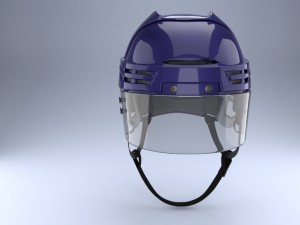 ice helmet with glass visor 3D 模型