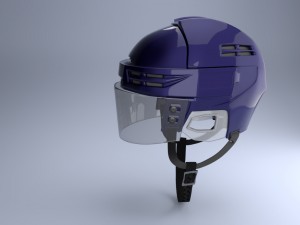 ice helmet with glass visor 3D 模型