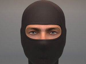 black balaclava mask Modèle 3D