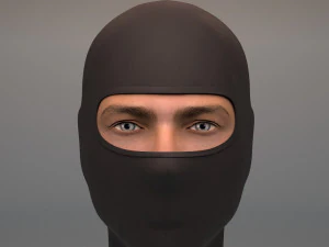 black balaclava mask 3D Model