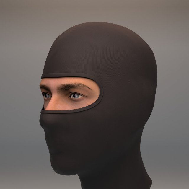 black balaclava mask Modèle 3D .c4d .max .obj .3ds .fbx .stl .blend 
