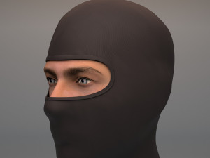 black balaclava mask Modèle 3D