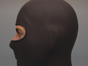 black balaclava mask Modèle 3D