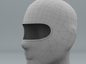 black balaclava mask Modèle 3D