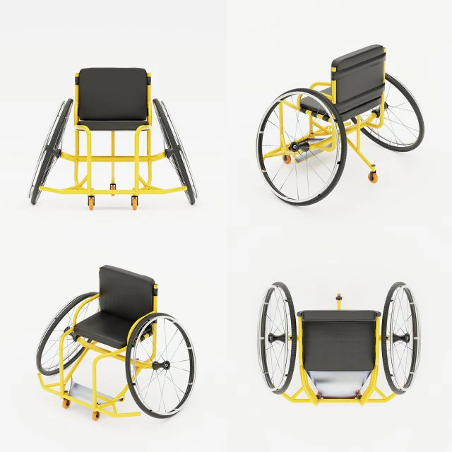 paralympic wheelchair 3D Model .c4d .max .obj .3ds .fbx .stl .blend 