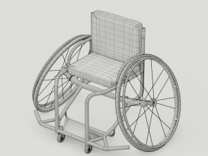 paralympic wheelchair Modelo 3D
