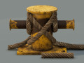 Mooring Sea Bollard with Rope Knot 3 3D-Modell
