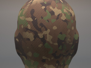 military balaclava mask woodland 3D Модель