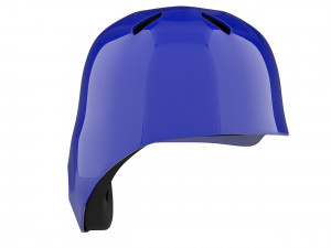 baseball batting helmet with one ear protect Model 3D