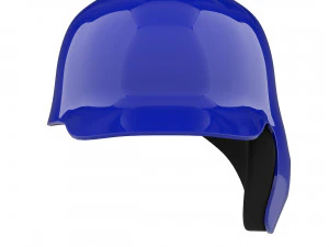 baseball batting helmet with one ear protect 3D Model