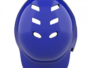 baseball batting helmet with one ear protect Model 3D