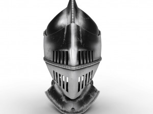 medieval knight armet helmet Modelo 3D