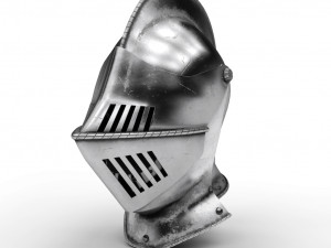 medieval knight armet helmet Modelo 3D