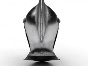 medieval knight armet helmet 3D Model
