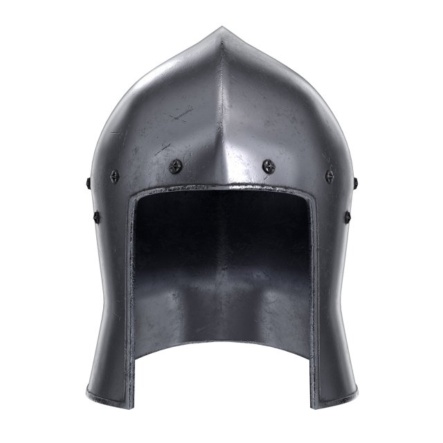 knight barbute iron helmet 3D Model .c4d .max .obj .3ds .fbx .stl .blend 