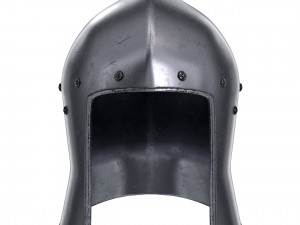 knight barbute iron helmet 3D Model