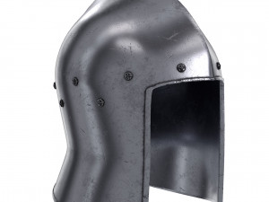 knight barbute iron helmet 3D Model