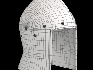 knight barbute iron helmet 3D Model