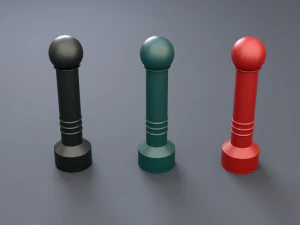 urban street bollards 3d set 3D Model