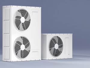 sample model of split air conditioner outdoor box low poly 3Dモデル