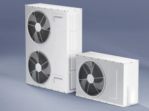 sample model of split air conditioner outdoor box low poly 3D Model