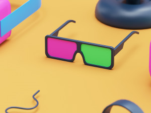 games equipment simple 3d style 3D Model