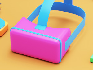 games equipment simple 3d style 3D Model