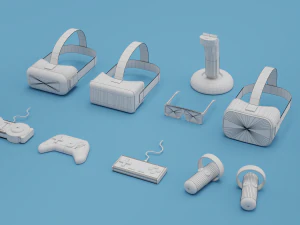 games equipment simple 3d style 3D Model