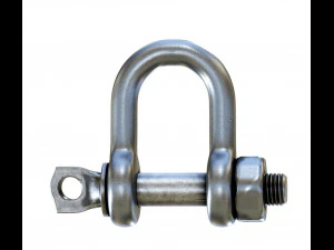 set of different stainless steel shackles low-poly 3D Model