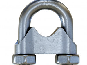 set of different stainless steel shackles low-poly Model 3D