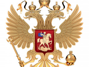coat of arms of russia with golden eagle Modèle 3D