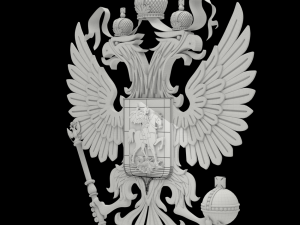 coat of arms of russia with golden eagle Modello 3D