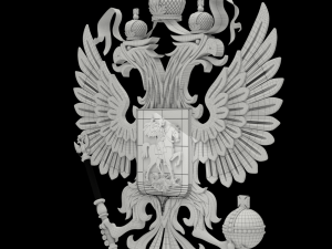 coat of arms of russia with golden eagle Modello 3D
