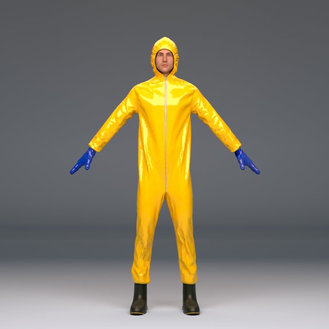 biohazard protective hazmat suit 3Dモデル .c4d .max .obj .3ds .fbx .stl .blend 