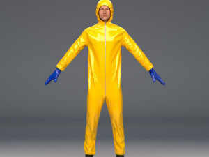 biohazard protective hazmat suit 3D Model