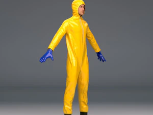 biohazard protective hazmat suit 3D Model