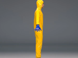 biohazard protective hazmat suit 3D Model
