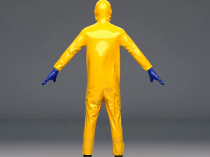 biohazard protective hazmat suit 3D Model